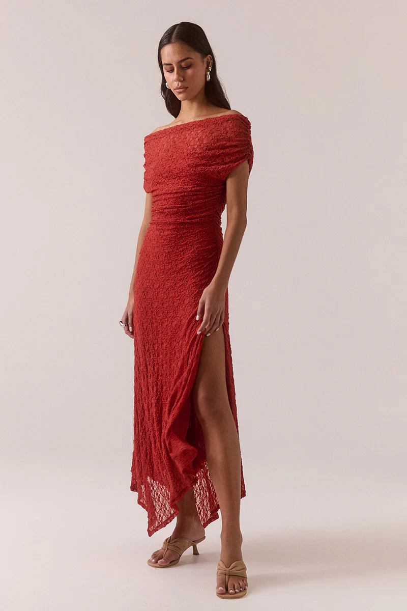 Aalia Lace Dress - Blood Orange | Sovere - Image 2