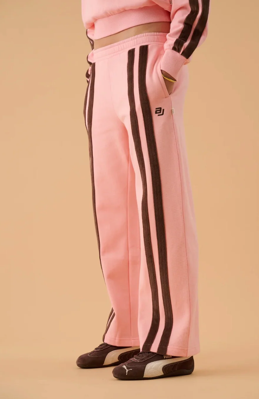 AJ Logo Stripe Trackpant Rose Quartz | Araminta James - Image 4