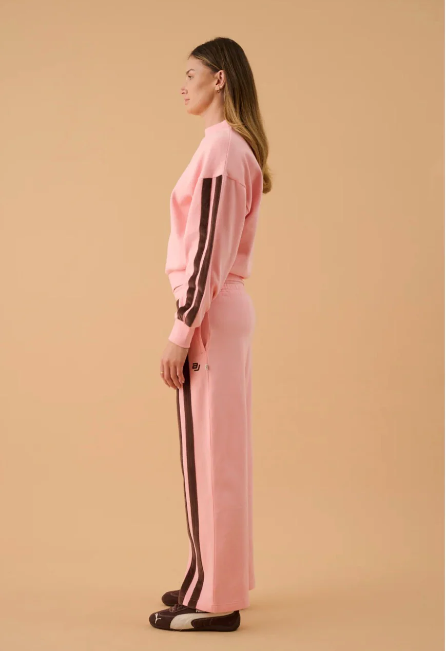 AJ Logo Stripe Trackpant Rose Quartz | Araminta James - Image 5