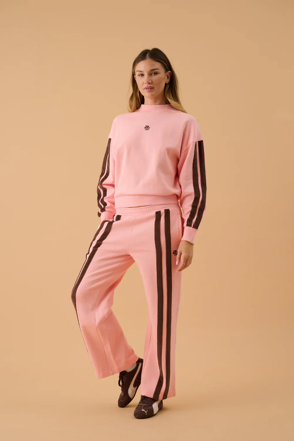 AJ Logo Sweatshirt Rose Quartz | Araminta James - Image 7