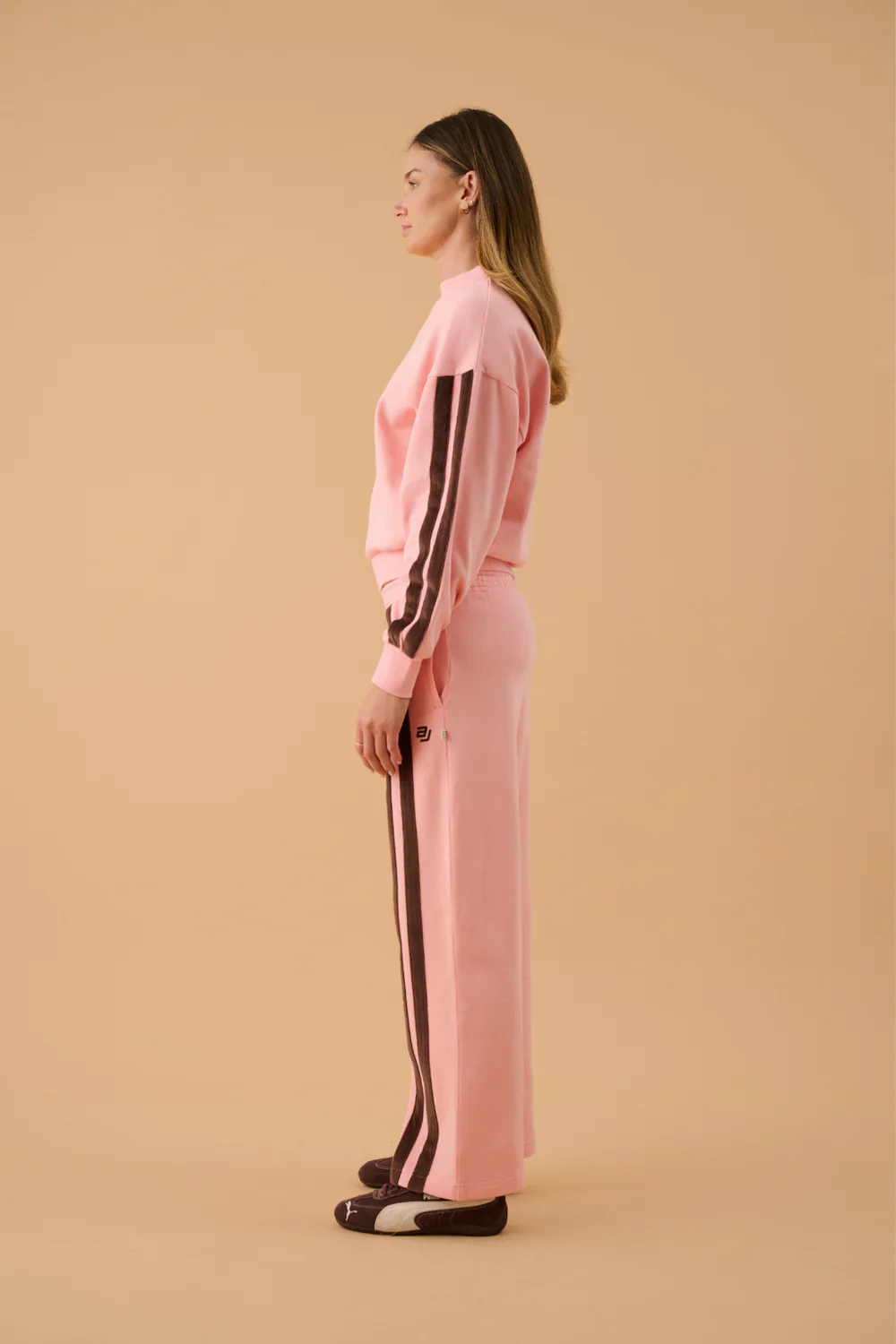 AJ Logo Sweatshirt Rose Quartz | Araminta James - Image 8