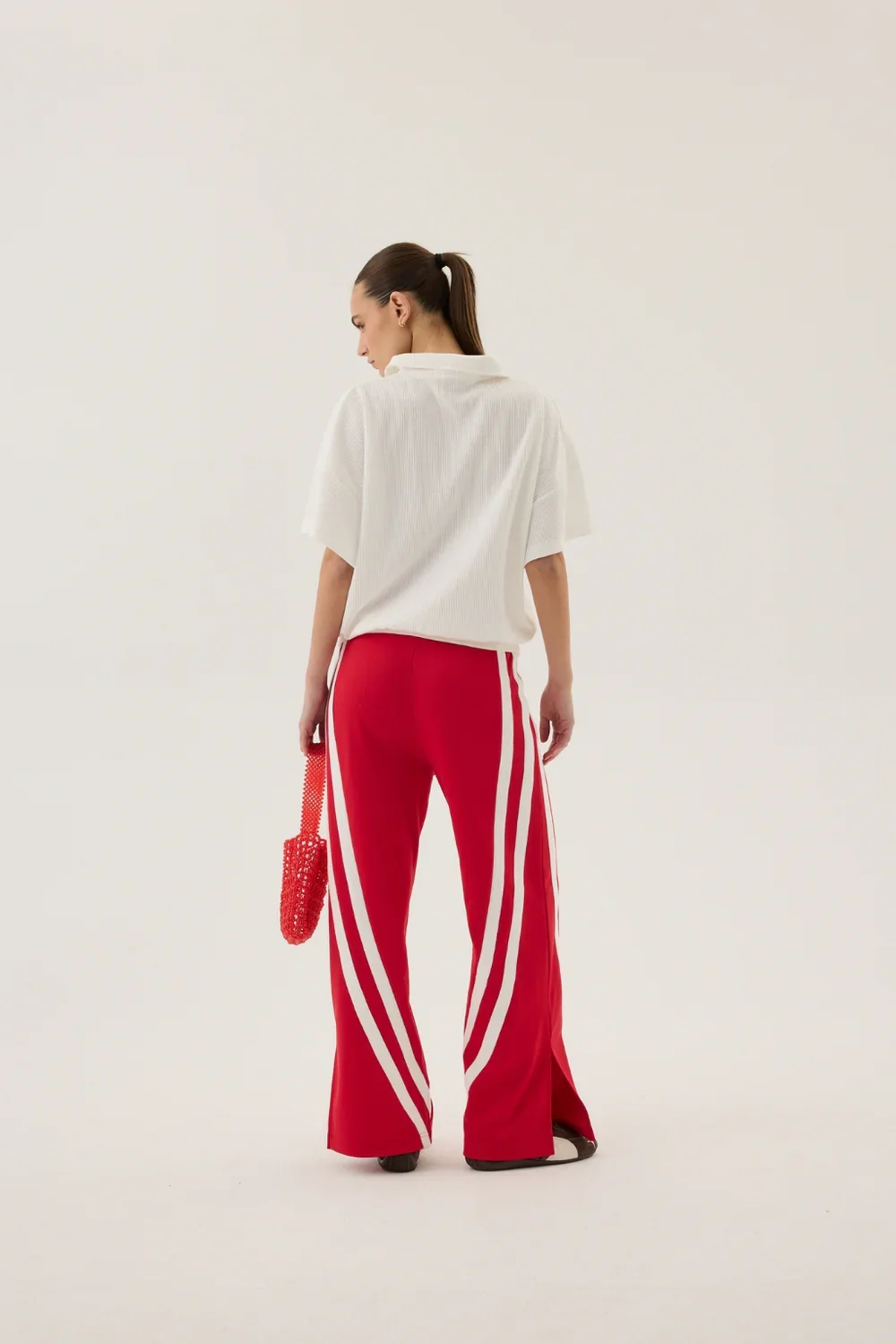 AJ Waffle Short Sleeve Sweatshirt Snow | Araminta James - Image 5