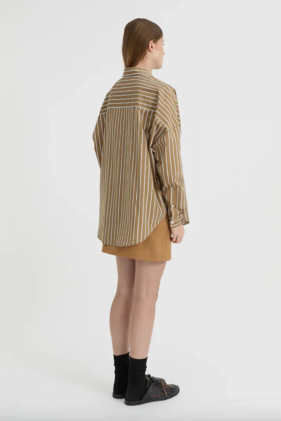 Callum Shirt Camel/White | Blanca - Image 3
