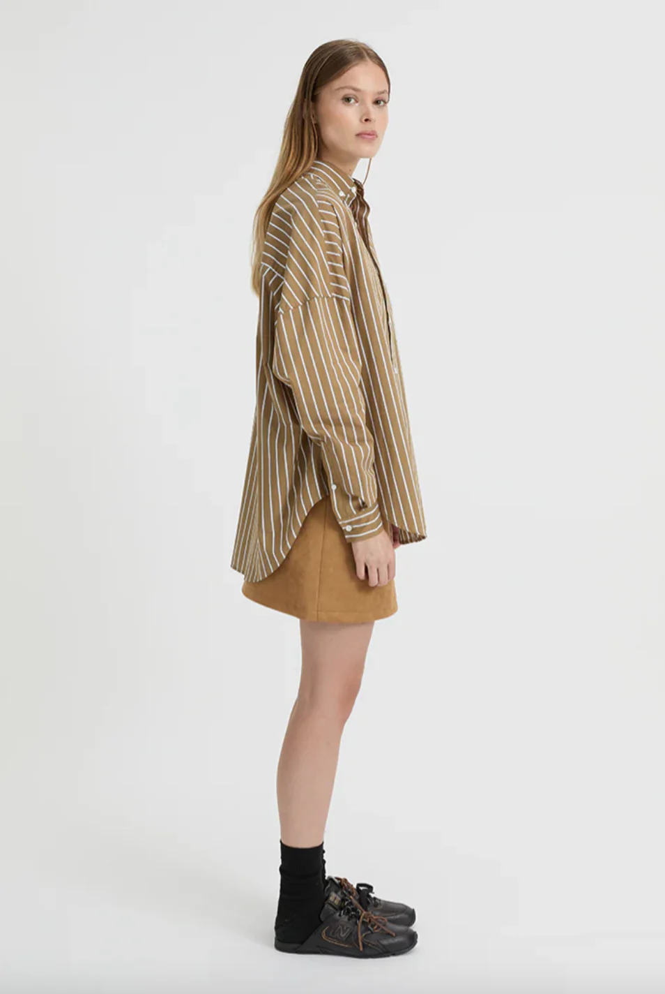Callum Shirt Camel/White | Blanca - Image 4