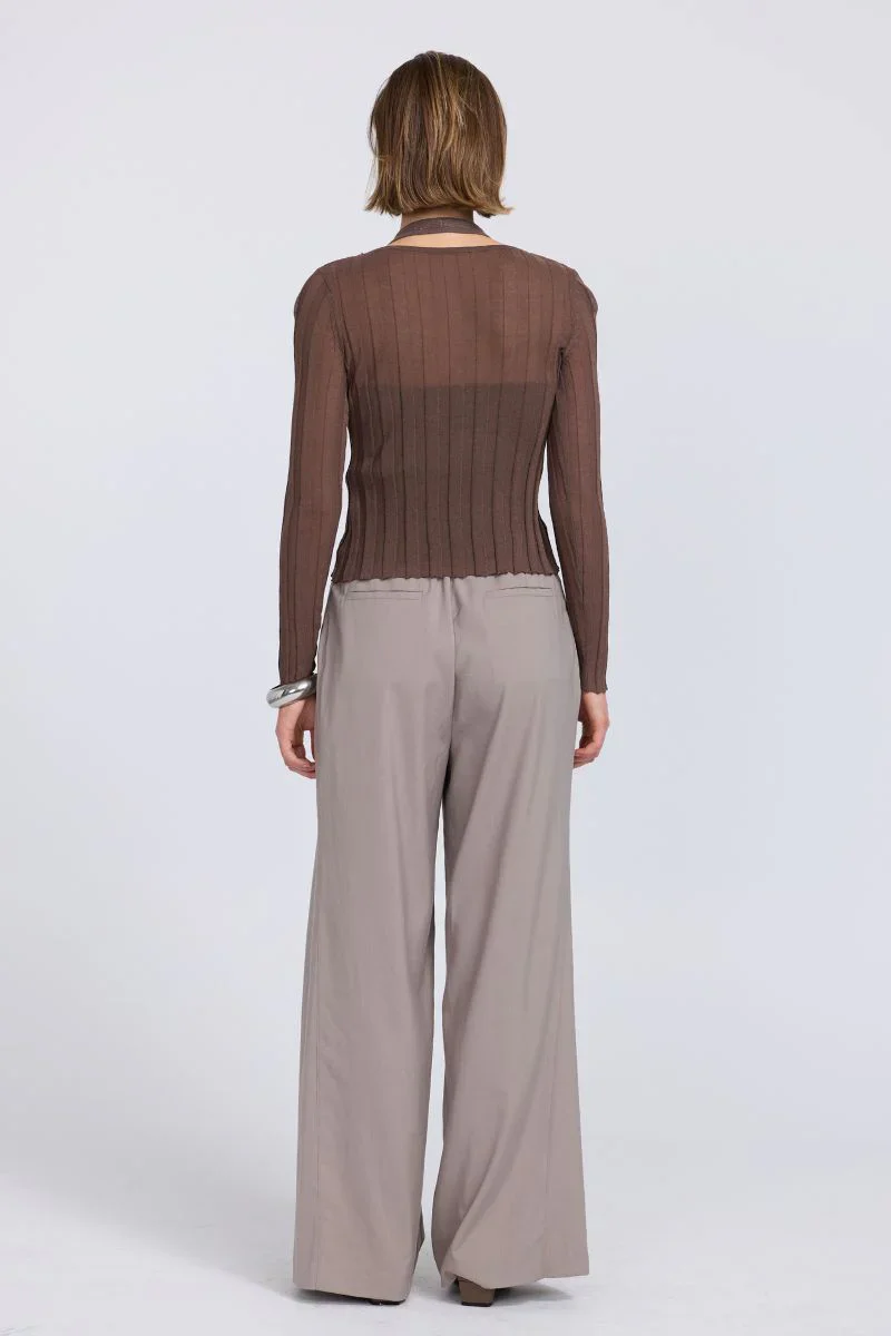 Dual Knit Cardi Set Truffle | Sovere - Image 4