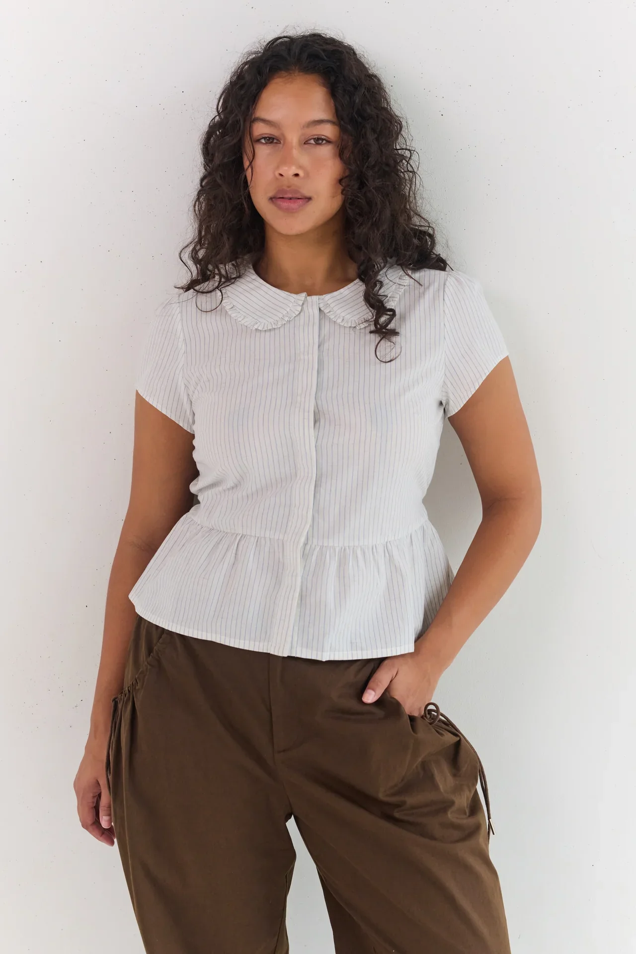Emilie Blouse - Pinstripe | Juni - Image 4