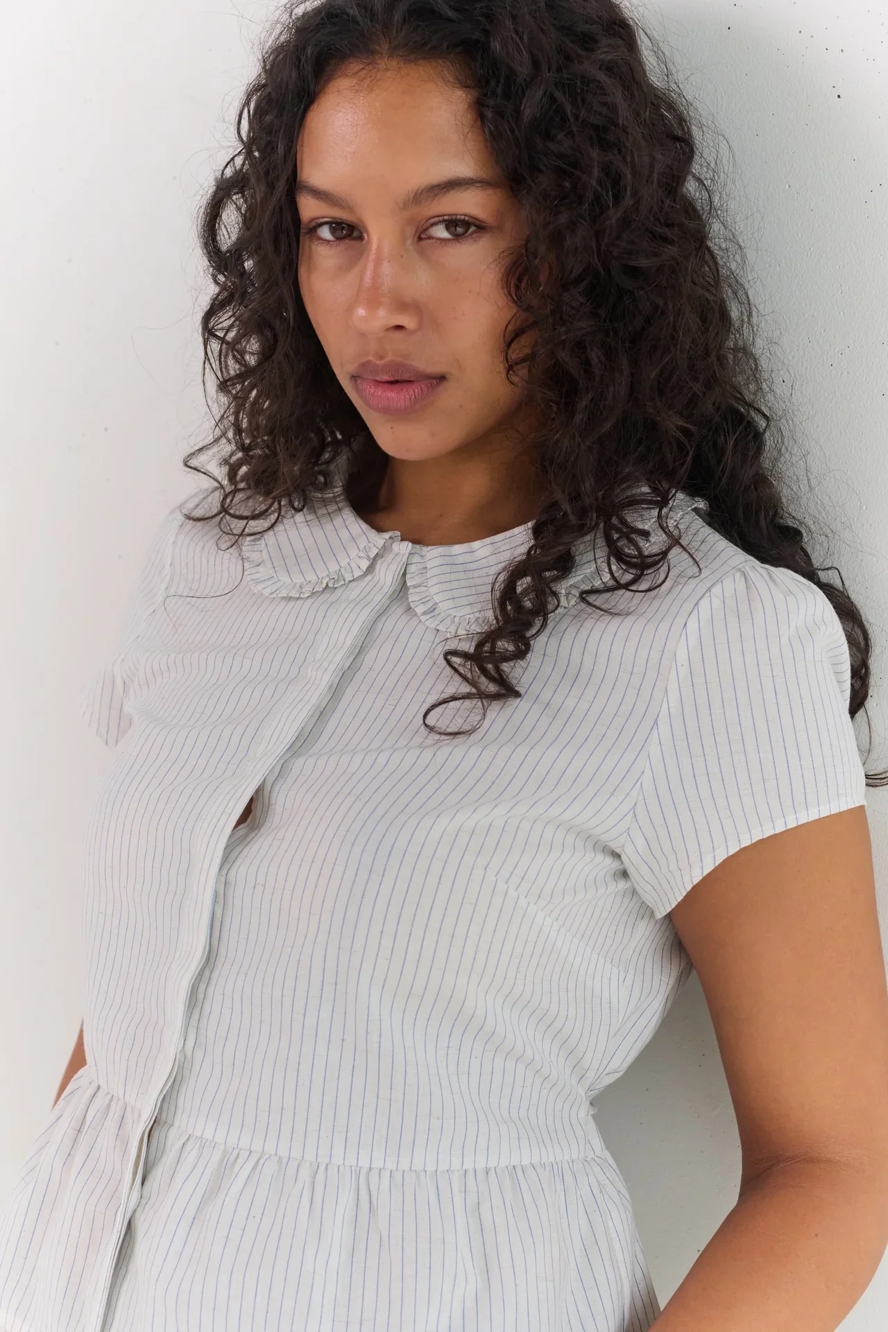 Emilie Blouse - Pinstripe | Juni - Image 7