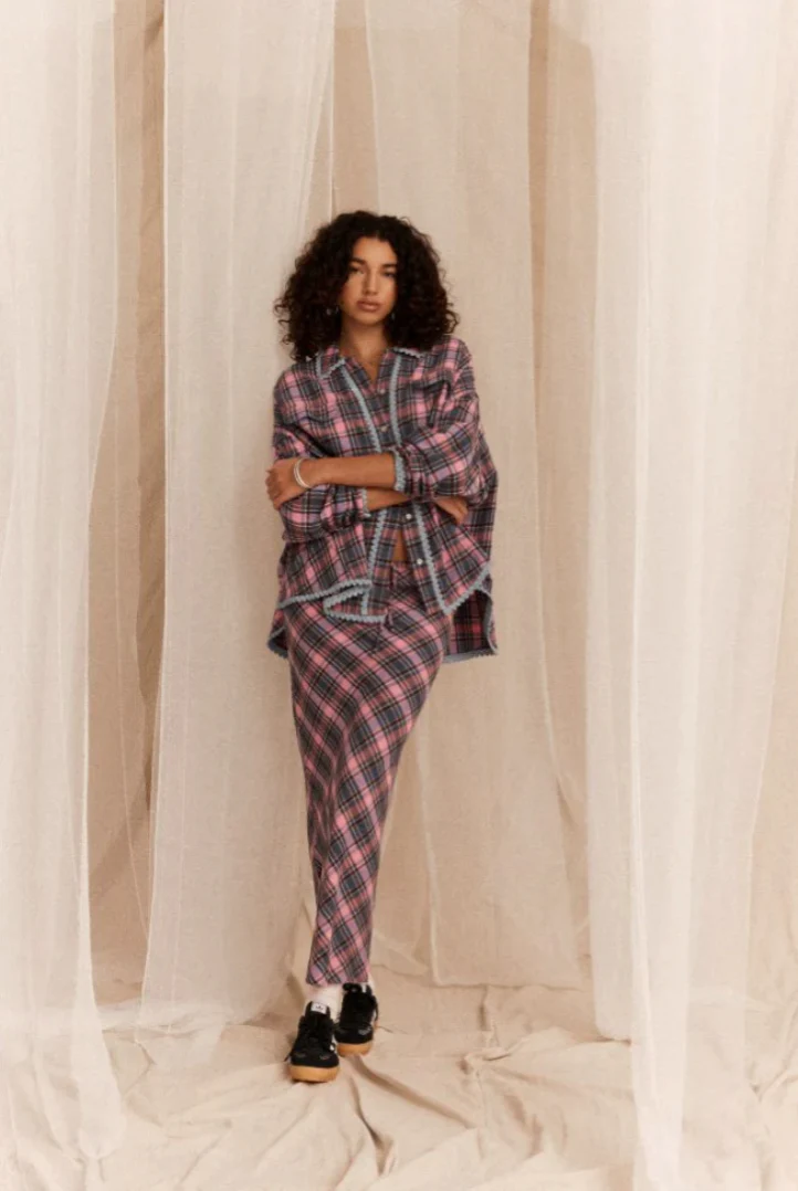 Etoffe Check Column Skirt | Kinga Csilla - Image 3