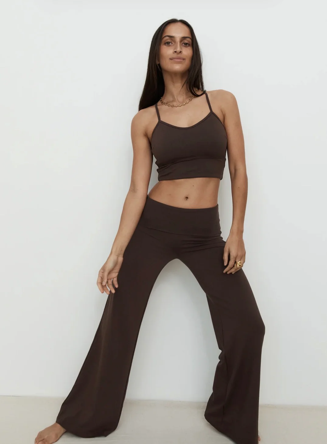Full Length Yin Flare Dark Brown| Pinky & Kamal - Image 3
