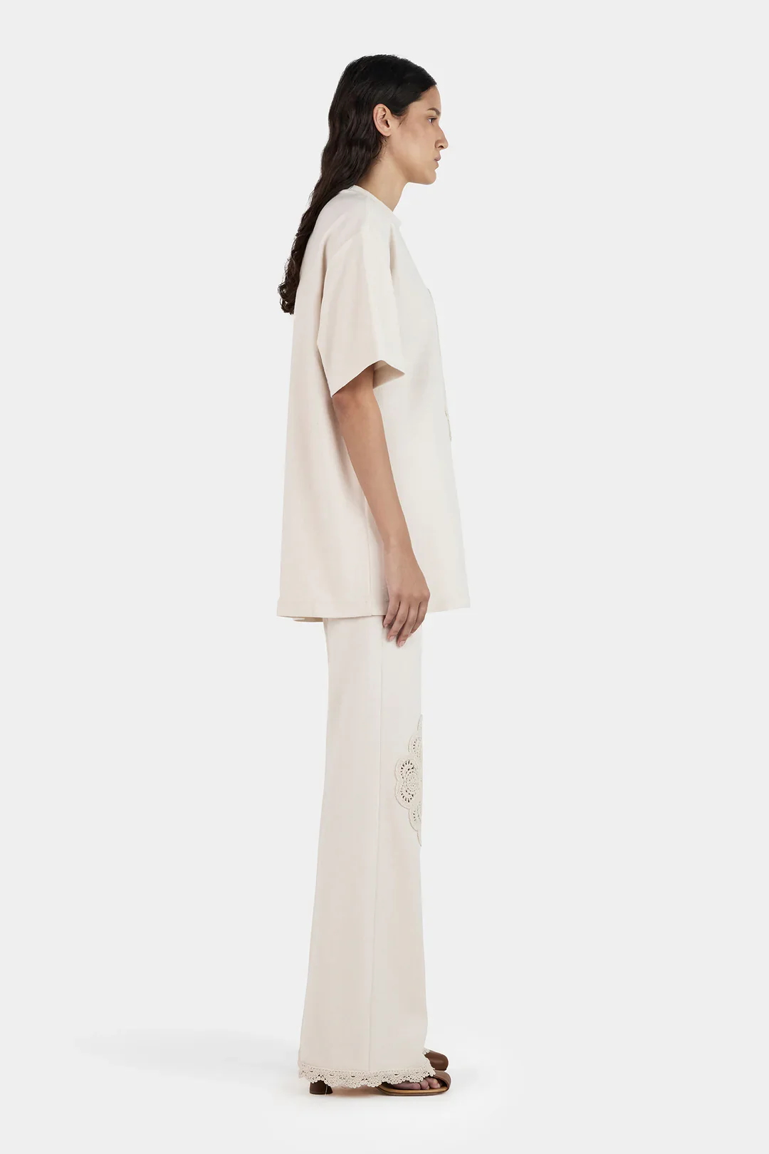 Marley Crochet Shirt Sandstone | Hansen & Gretel - Image 4