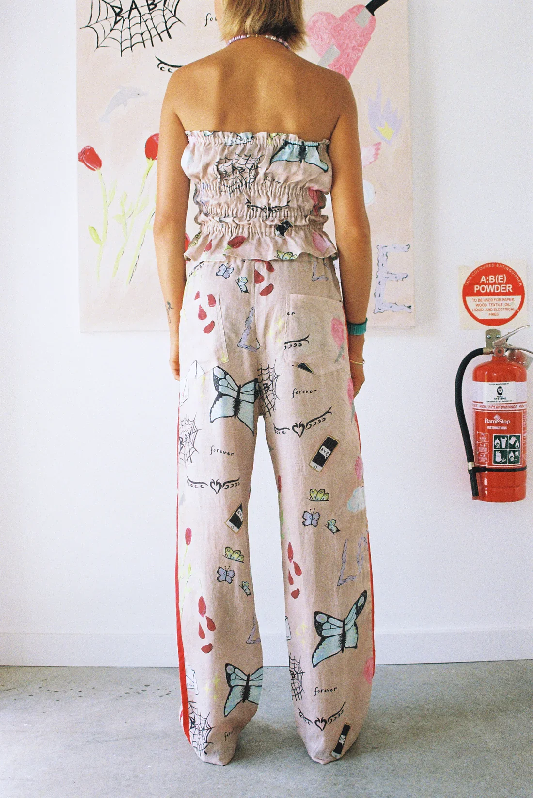 Love Letter Pants - Love Print | Lottie Hall - Image 3