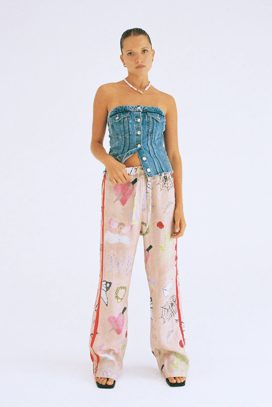 Love Letter Pants - Love Print | Lottie Hall - Image 7