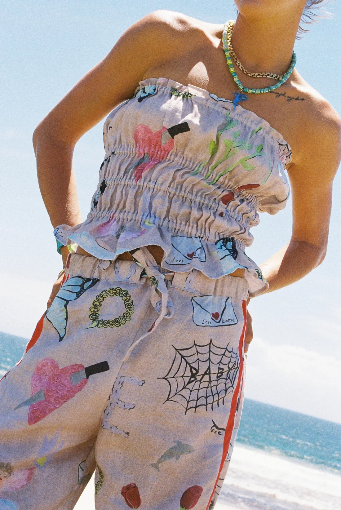 Love Letter Pants - Love Print | Lottie Hall - Image 8