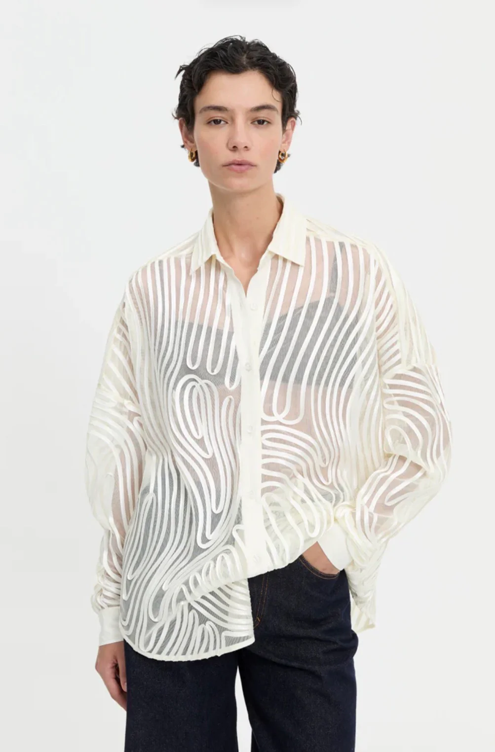 Micah Shirt Cream | Blanca - Image 5