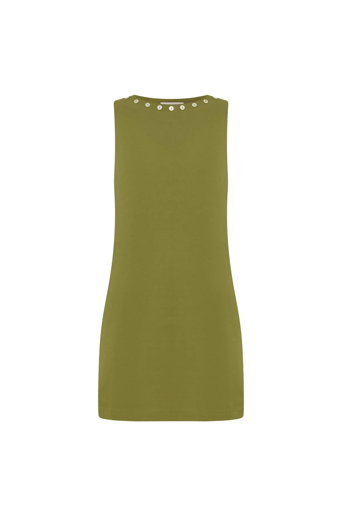 MURIEL BUTTON BOATNECK MINI DRESS | ROWIE - Image 3