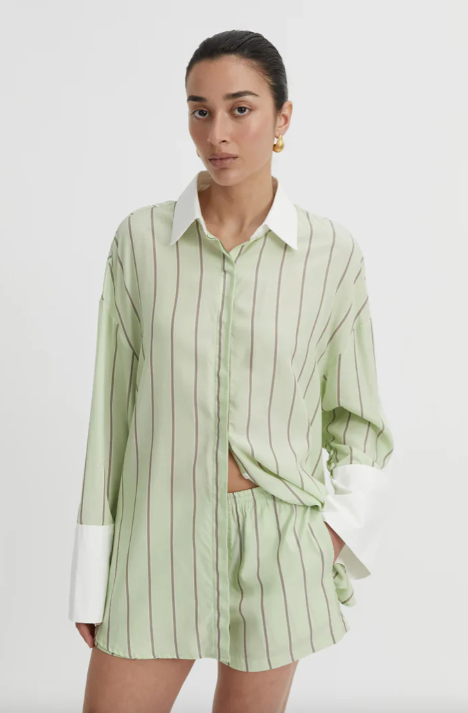 Opal Shirt Pistachio | Blanca - Image 5