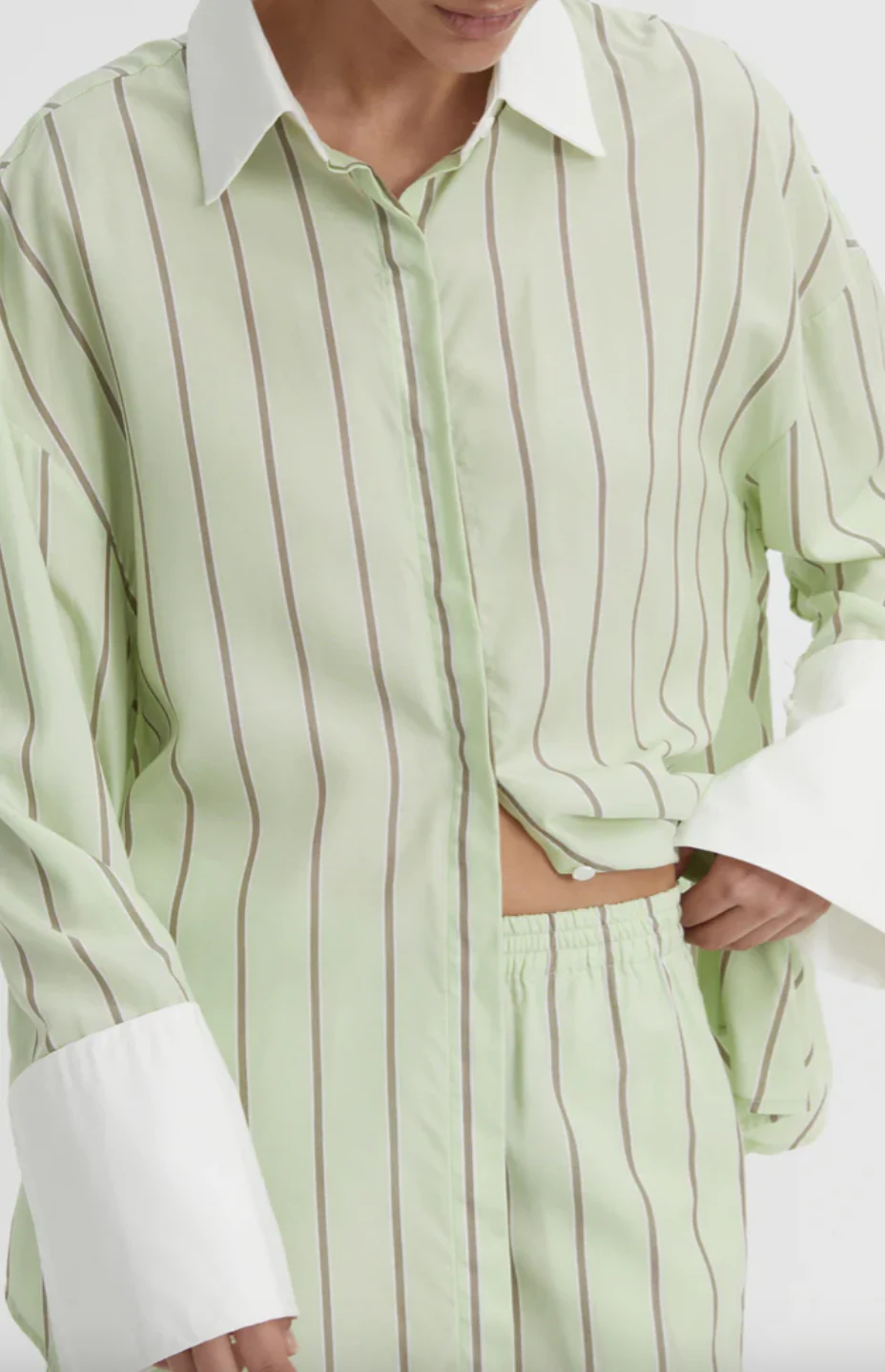Opal Shirt Pistachio | Blanca - Image 6