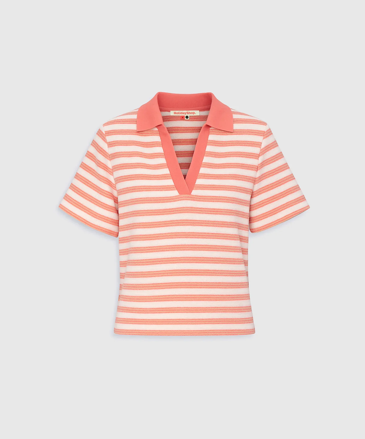 Terry Polo - Coral/ White Stripe | Holiday Shop - Image 5