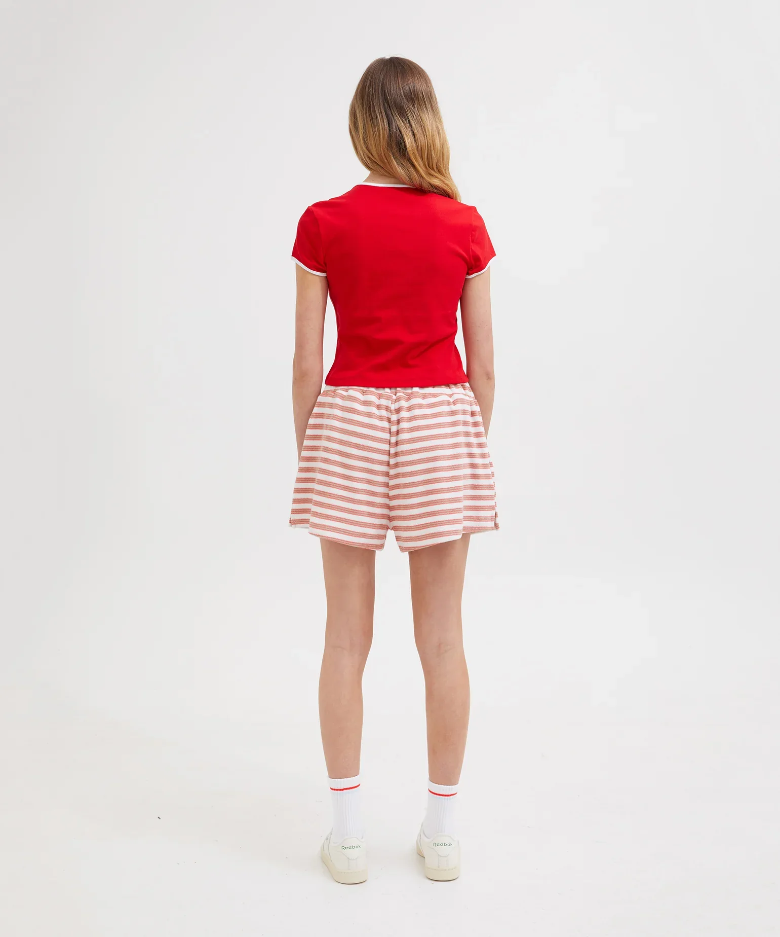Terry Shorts - Coral / White | Holiday Shop - Image 3