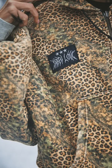 The Be Happy Leopard Padded Bomber | Sabbi - Image 4