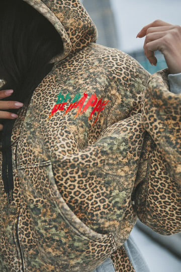 The Be Happy Leopard Padded Bomber | Sabbi - Image 5