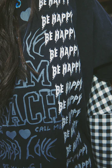 The Be Happy Tee - Black | Sabbi - Image 3