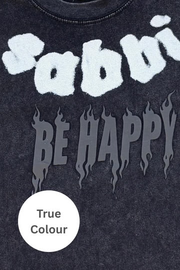 The Be Happy Tee - Black | Sabbi - Image 5