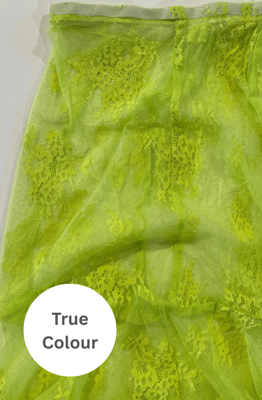 The Lace Maxi Skirt - Chartreuse | Sabbi - Image 4