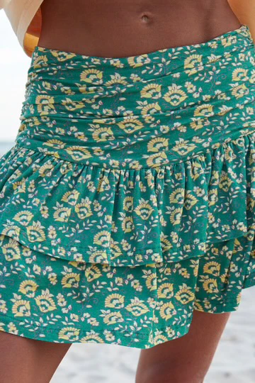 The Seas The Day Ra Ra Skirt - Green | Sabbi - Image 4