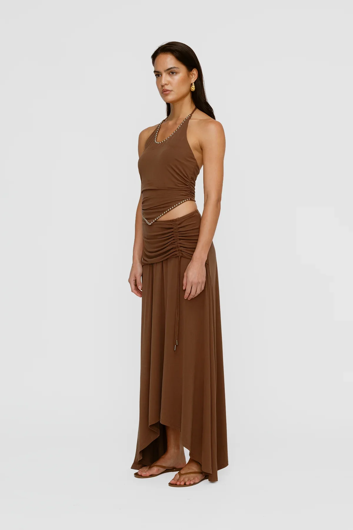 Piero Halter Top - Chocolate | The Wolf Gang - Image 3