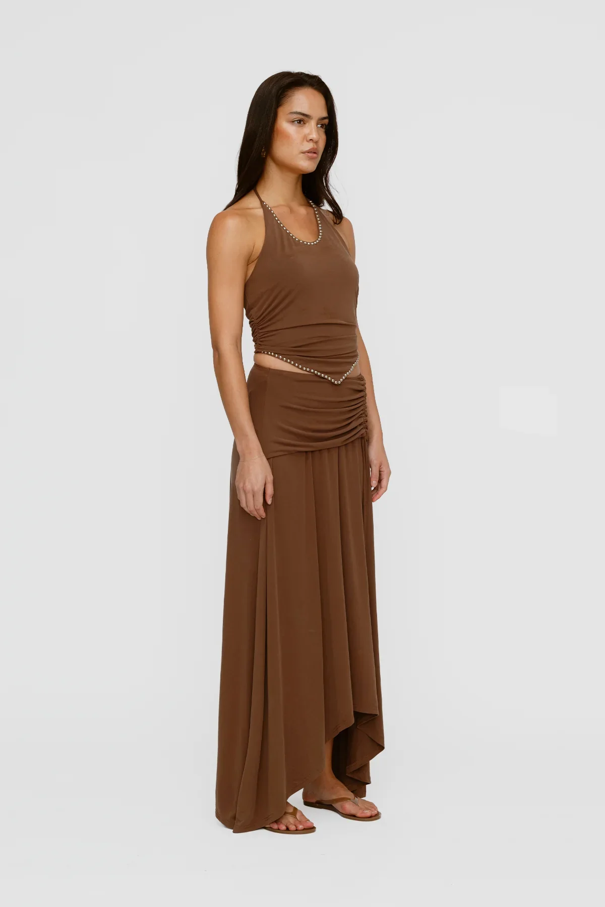 Piero Halter Top - Chocolate | The Wolf Gang - Image 4