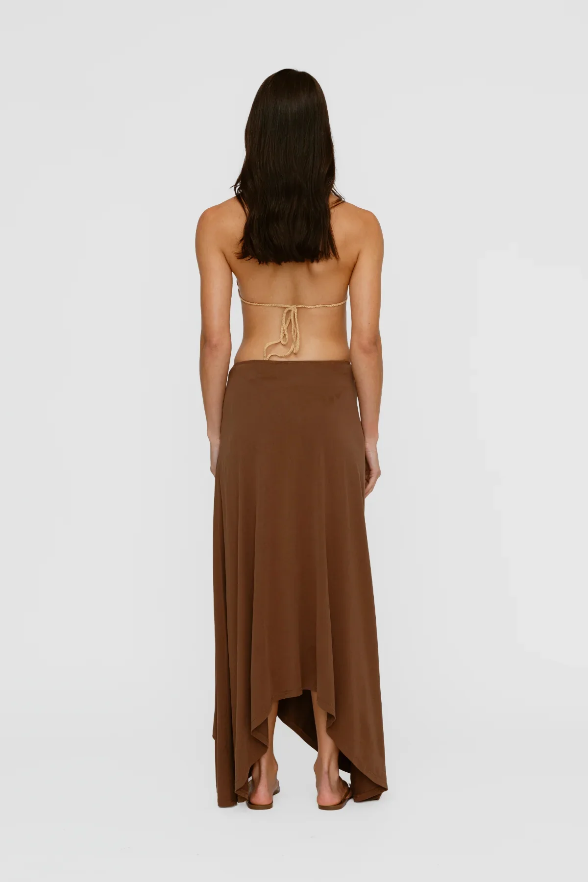Piero Maxi Skirt - Chocolate | The Wolf Gang - Image 5