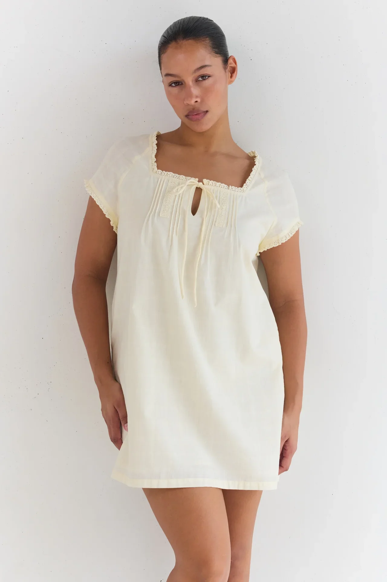 Amelia Mini Dress - Buttercream | Juni - Image 4