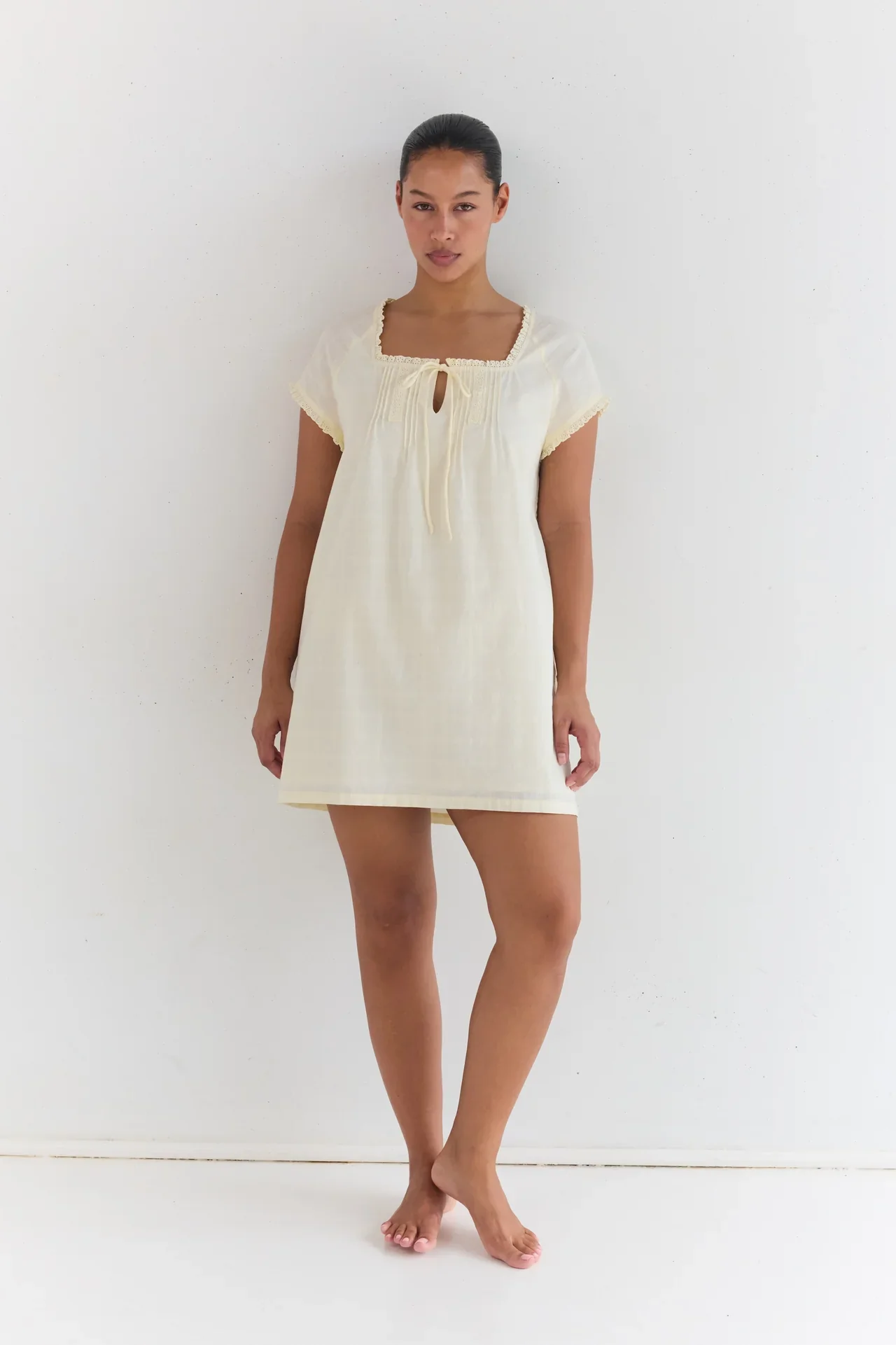 Amelia Mini Dress - Buttercream | Juni - Image 6