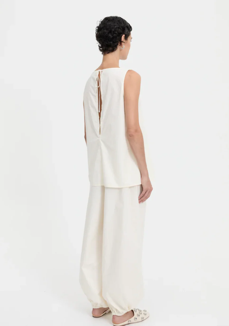 Yan Pants Cream | Blanca Studios - Image 5